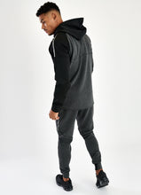 Load image into Gallery viewer, Gym King Lombardi Reflective Poly Tracksuit Top - Charcoal Marl/Black