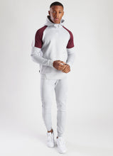 Load image into Gallery viewer, GK Core Plus Contrast Poly Hoodie - Microchip/Burgundy/White
